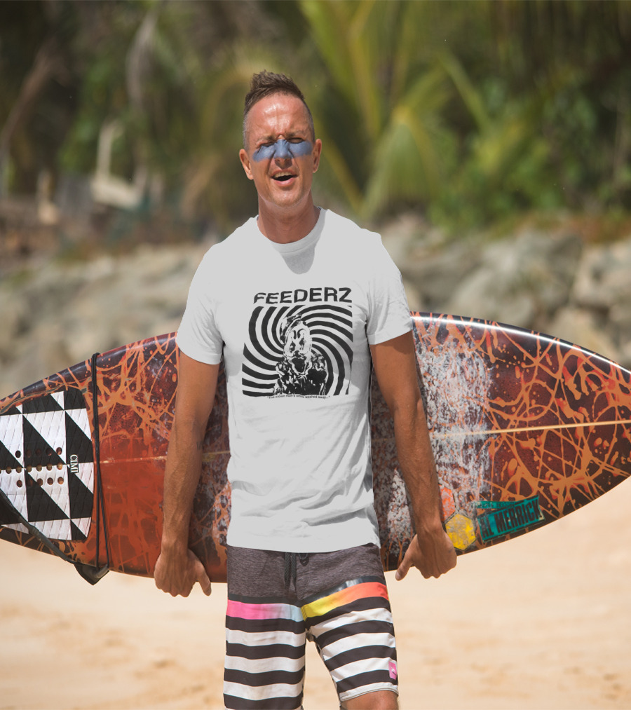 Feederz Clown Man's Smile Washed Away Spiral T-Shirt