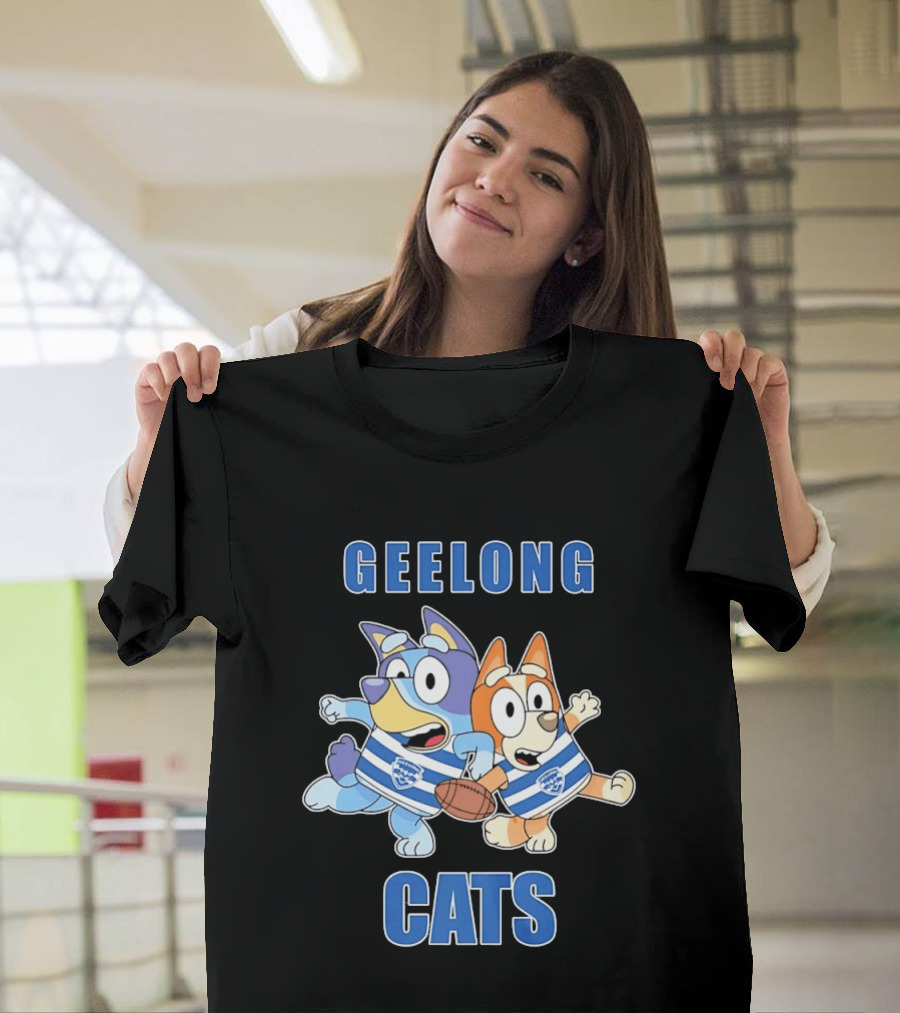 Bluey Bingo Geelong Cats Football Fans Rugby Outfits T-Shirt