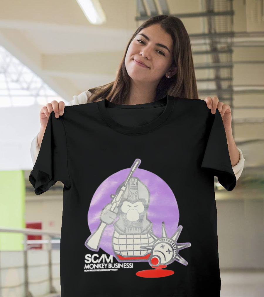 Scam Monkey Business Industries 2010 Liberty Statue T-Shirt