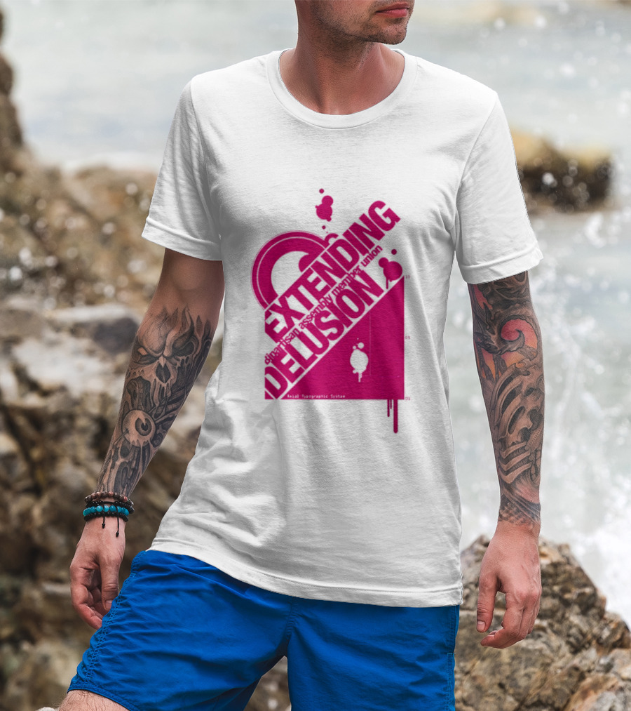 Extending Delusion Bipartisan Assembly Member Union Pink Skater Splatter T-Shirt