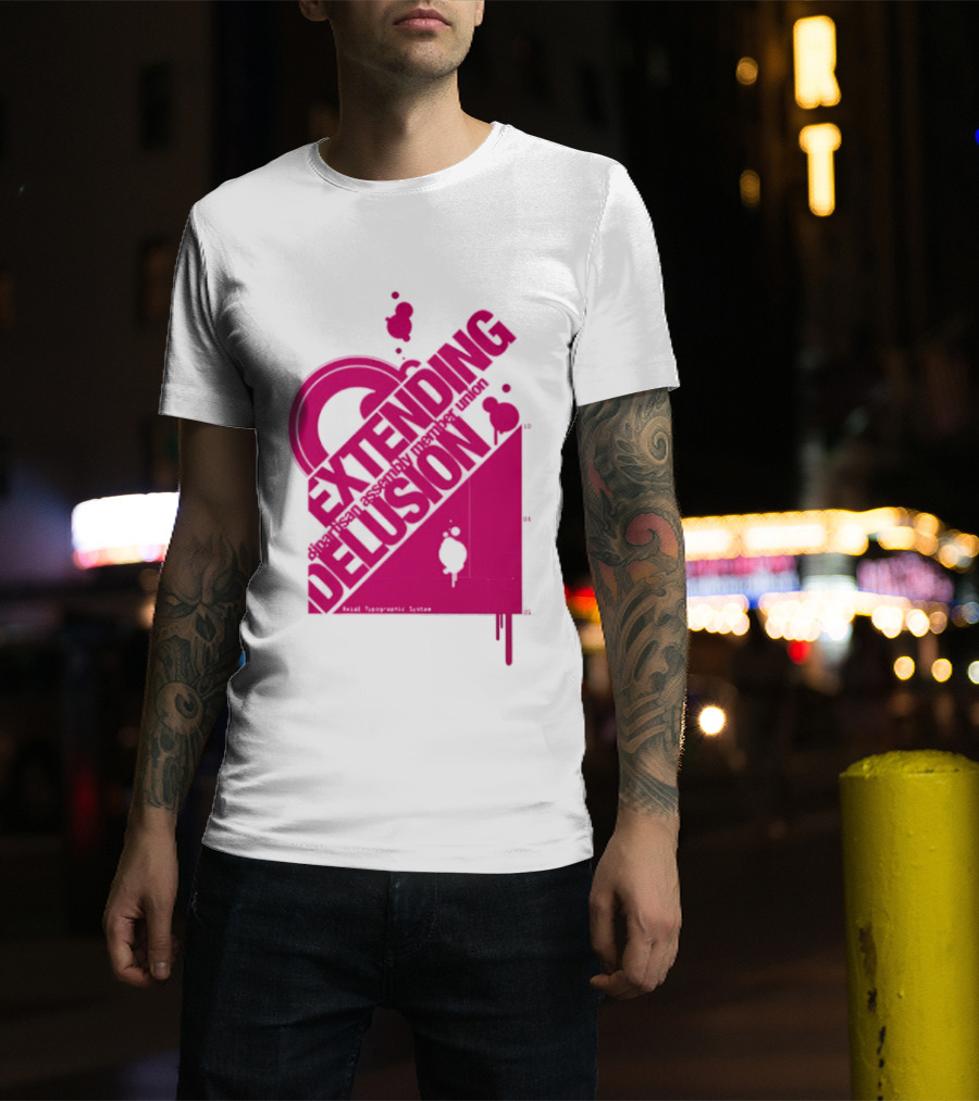 Extending Delusion Bipartisan Assembly Member Union Pink Skater Splatter T-Shirt