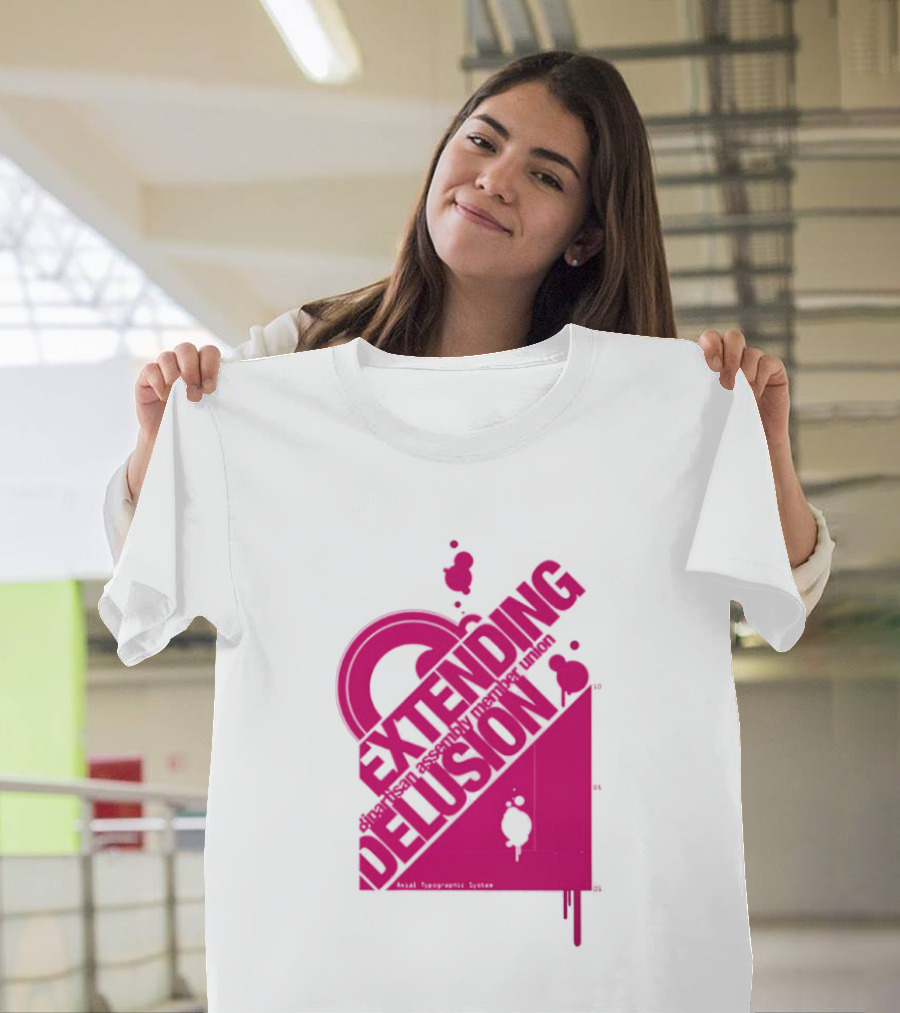 Extending Delusion Bipartisan Assembly Member Union Pink Skater Splatter T-Shirt