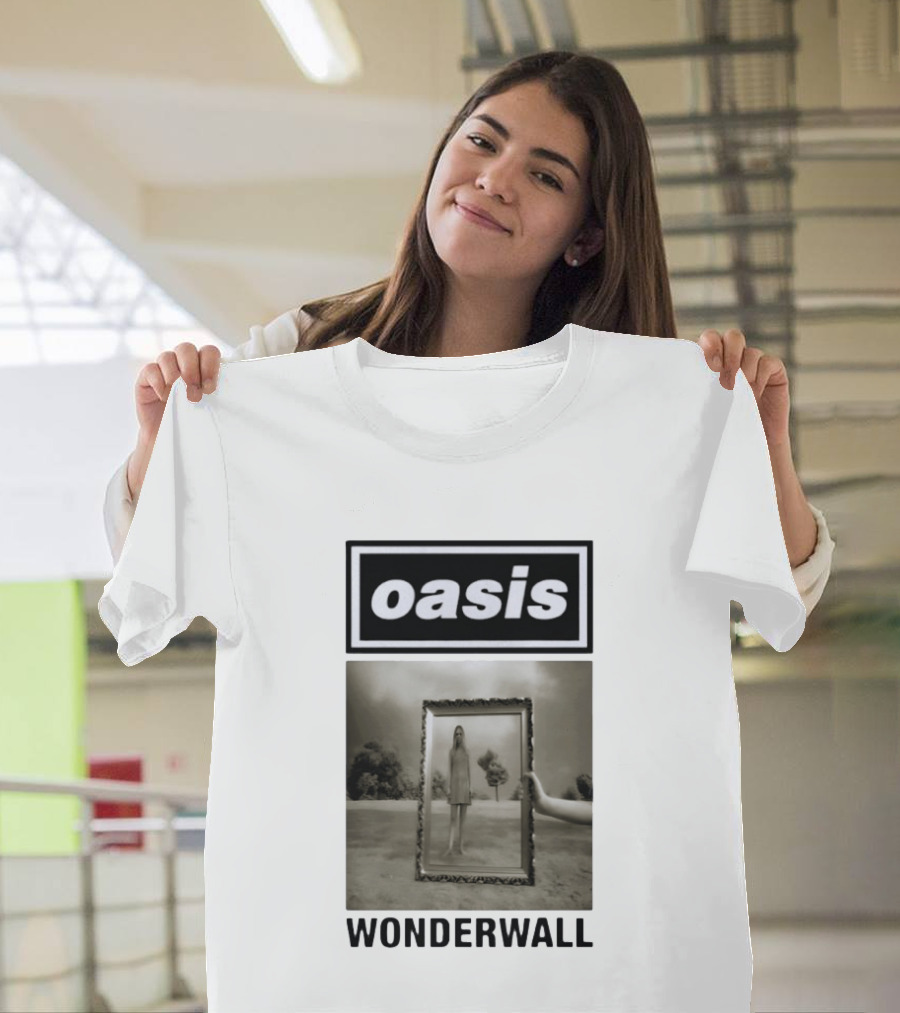 Oasis Wonderwall Surreal Mirror Reflection Image T-Shirt