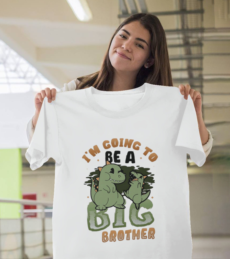 I'm Going To Be A Big Brother Dinosaur T-Shirt