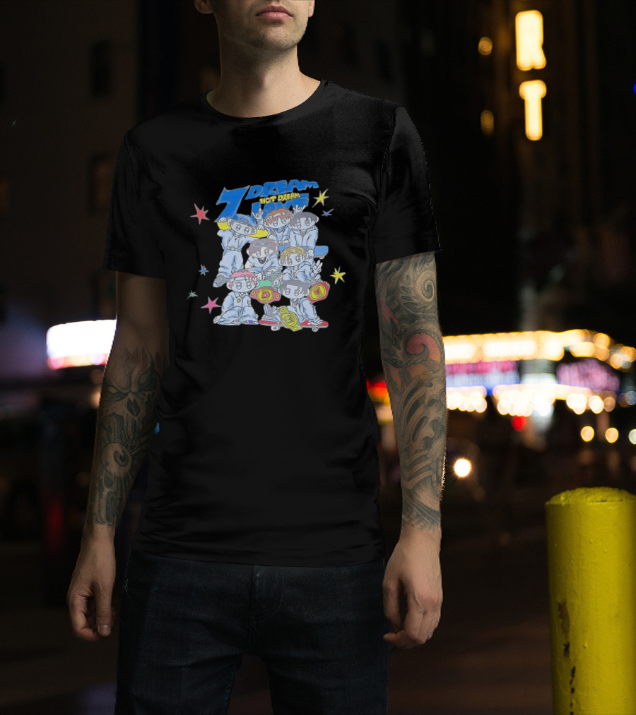 7 Dream NCT Dream Time Riders Ver With Cartoon Characters And Stars T-Shirt