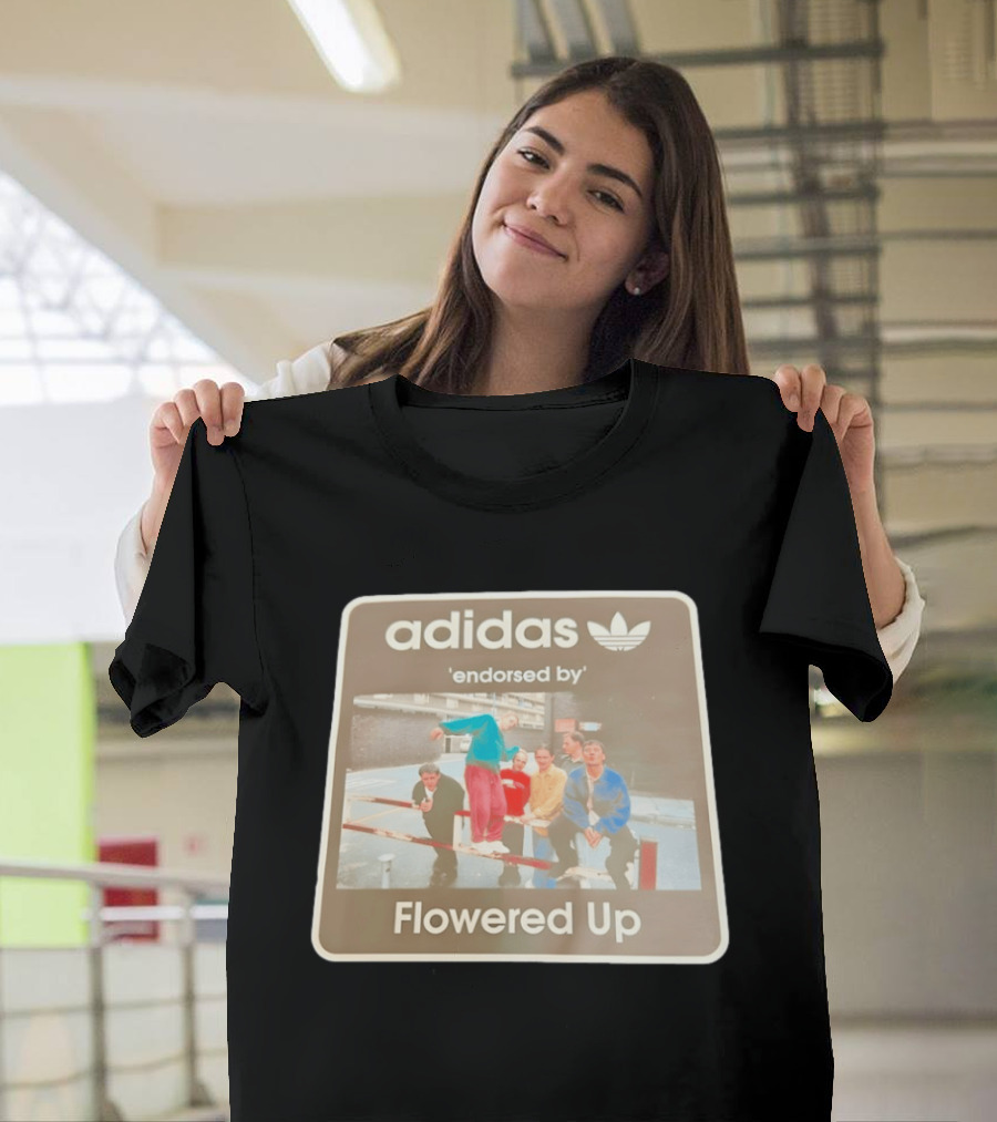 Adidas Originals Endorsed By Flowered Up Retro Street Style Fashion T-Shirt