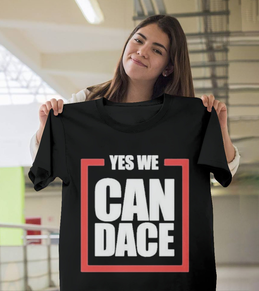 Candace Owens Yes We Candace Text In Red Frame T-Shirt