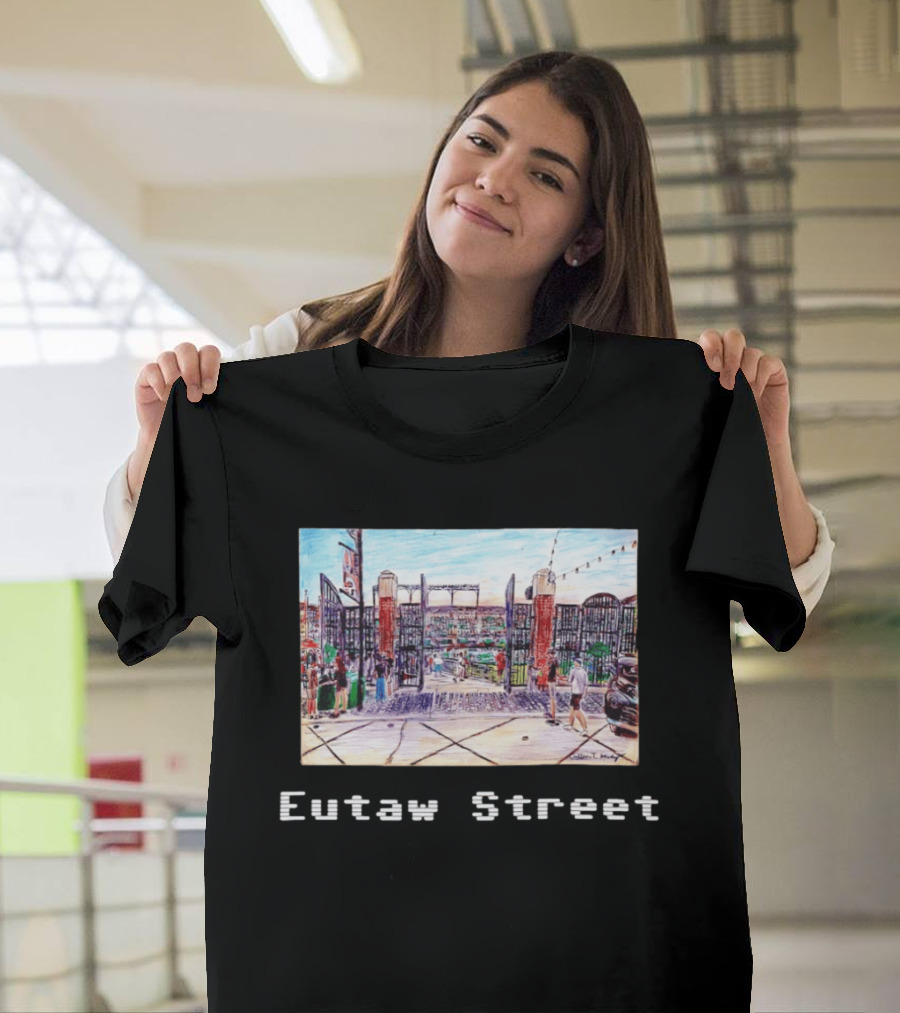 Eutaw Street Camden Yards Baseball Stadium Entrance Scene T-Shirt