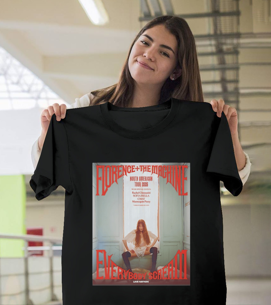 Florence Welch And The Machine North American Tour 2026 Everybody Scream Live Nation Special Guests T-Shirt