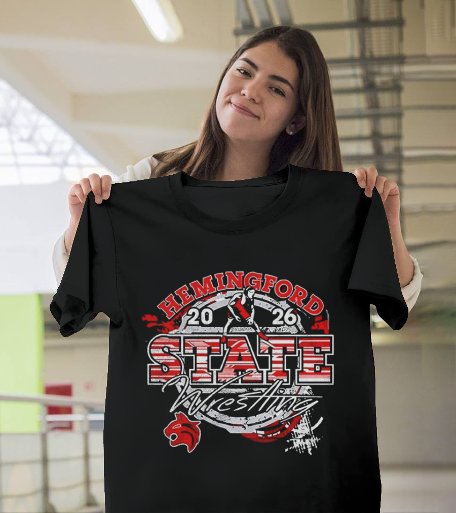 Hemingford State Wrestling 2026 Wildcat Team T-Shirt