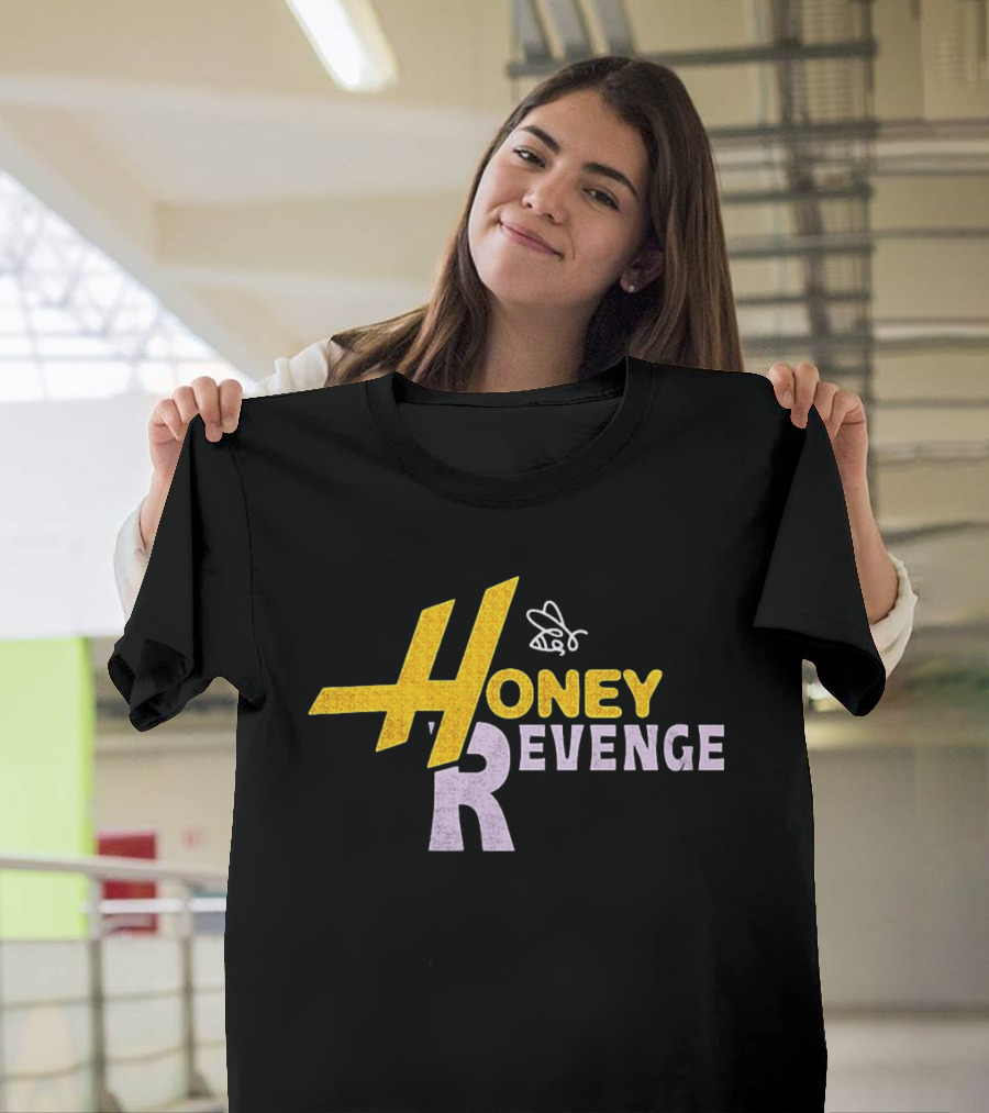 Honey Revenge Bee Icon Bold Letter R T-Shirt