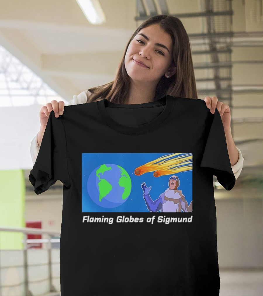 ALF Show Flaming Globes Of Sigmund Meteor Earth Comic Scene T-Shirt