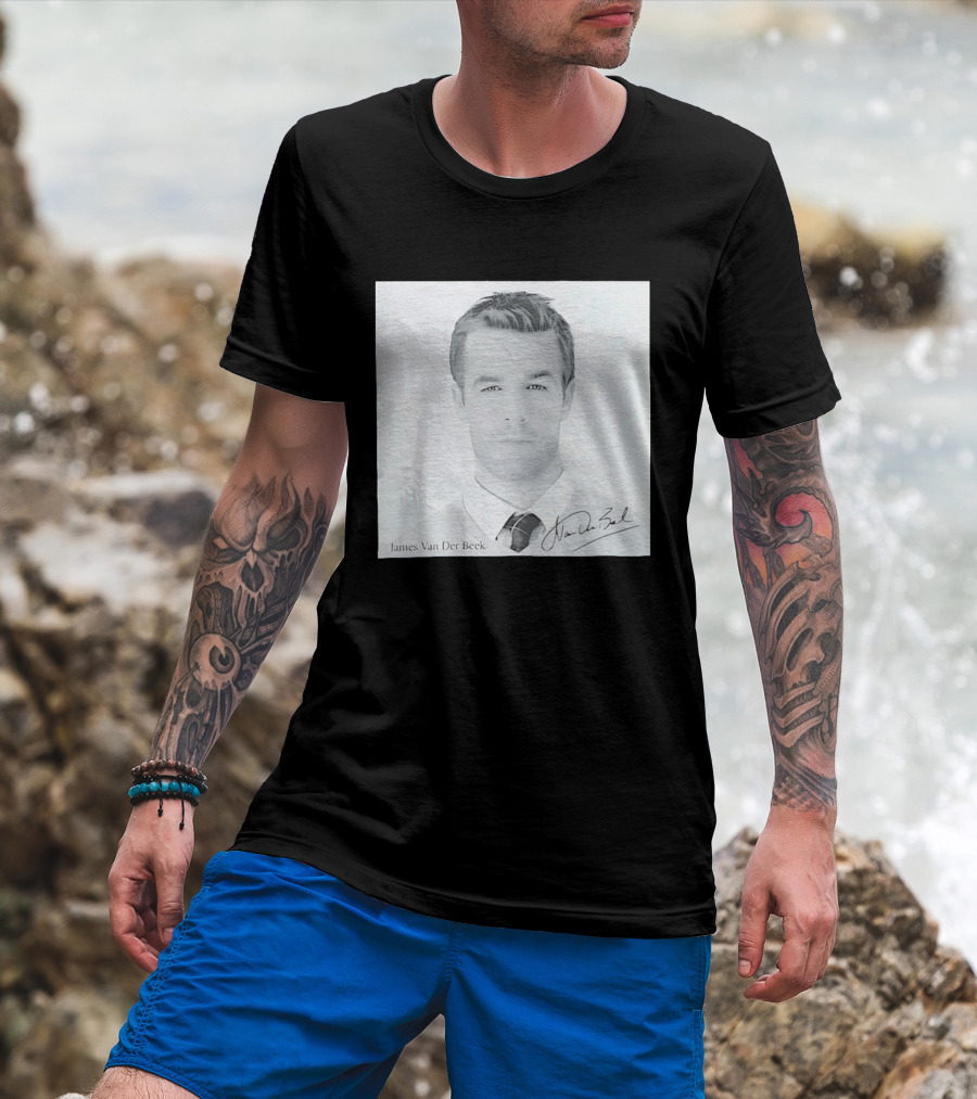 James Van Der Beek Autographed Memorial Photo T-Shirt