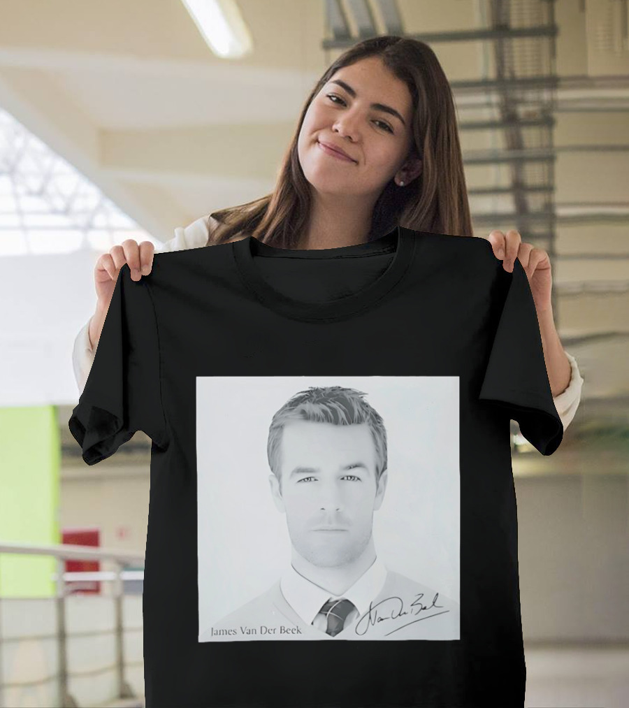 James Van Der Beek Autographed Memorial Photo T-Shirt