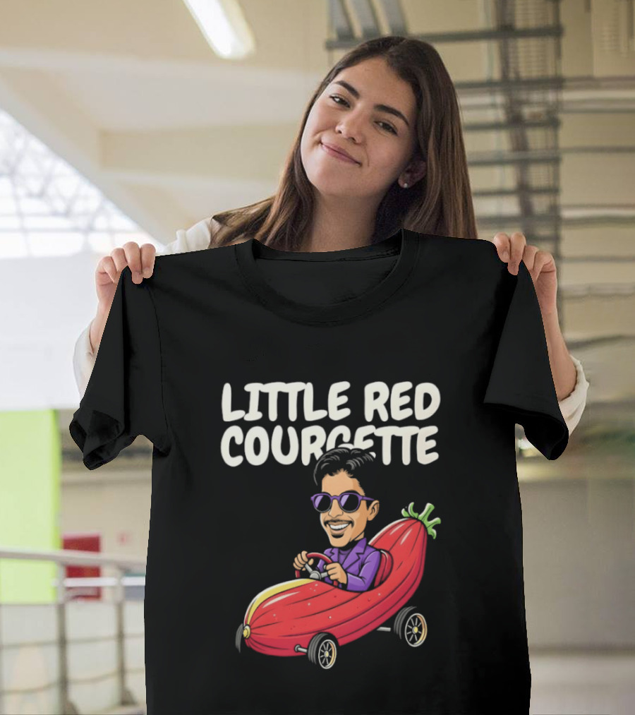 Little Red Courgette Prince Cartoon Funny Car Driving T-Shirt