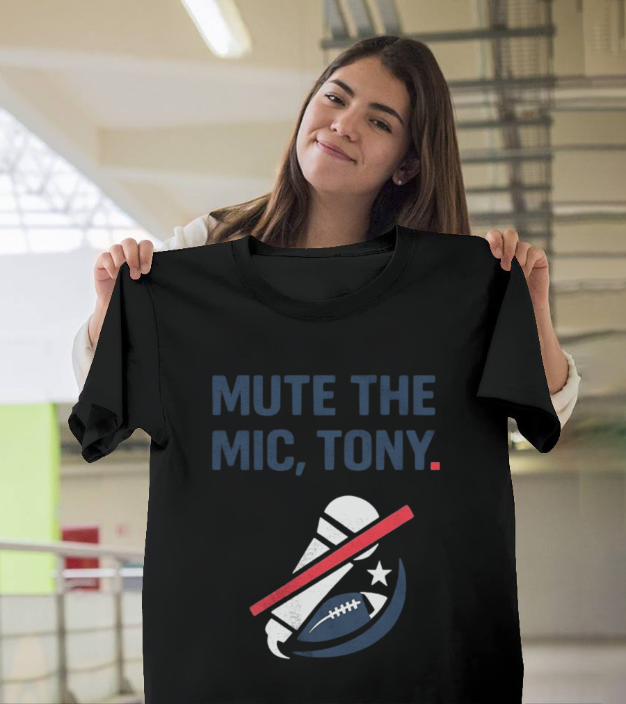 Mute The Mic Tony Microphone Football Star T-Shirt
