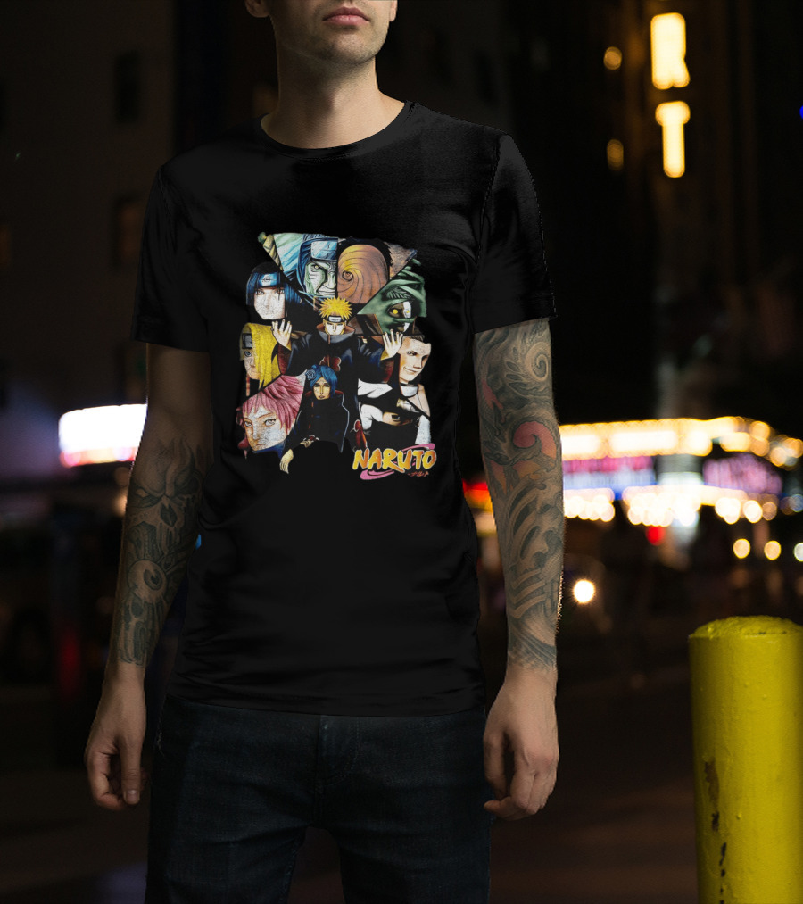 Naruto Akatsuki Collage Characters T-Shirt