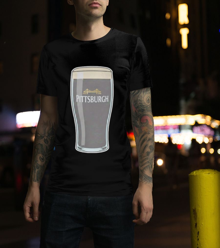 Pittsburgh Stout Beer Estd 1758 Bridge T-Shirt