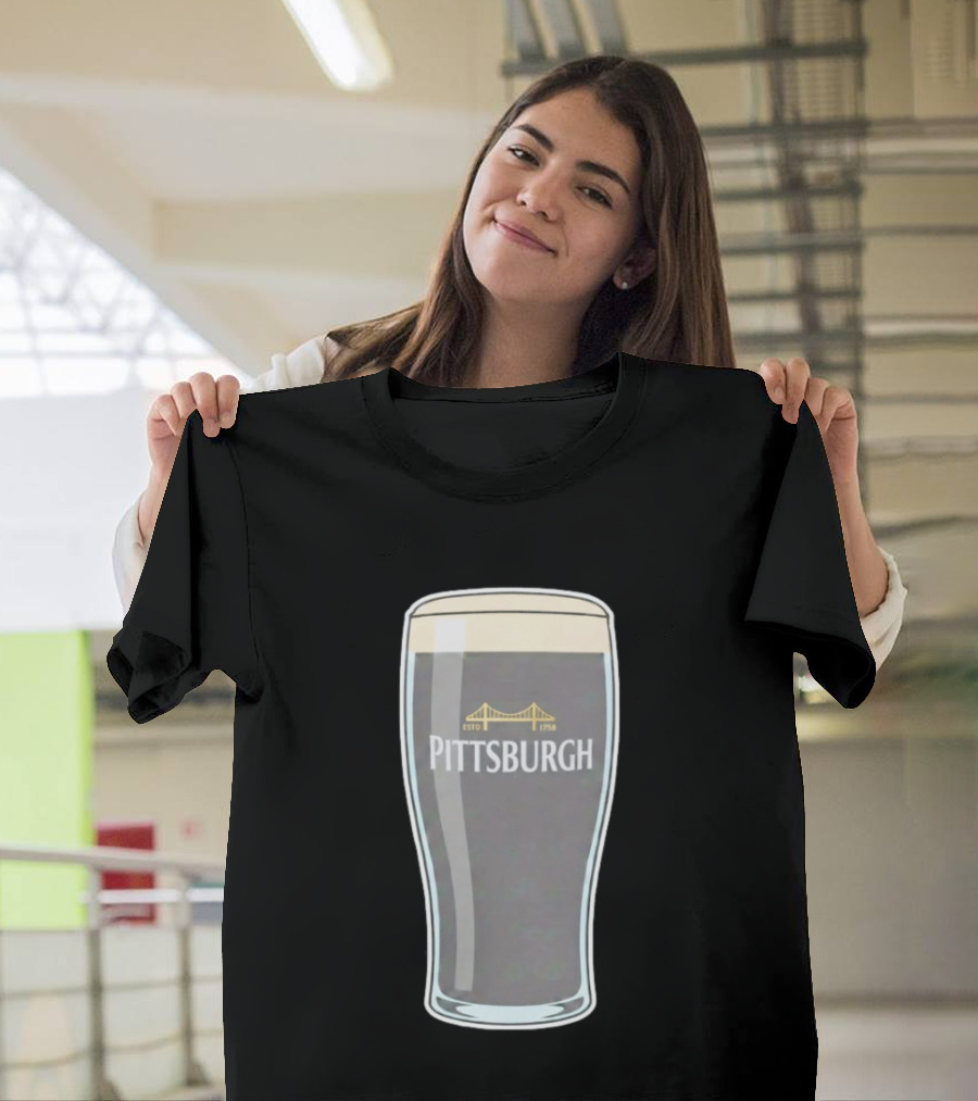 Pittsburgh Stout Beer Estd 1758 Bridge T-Shirt
