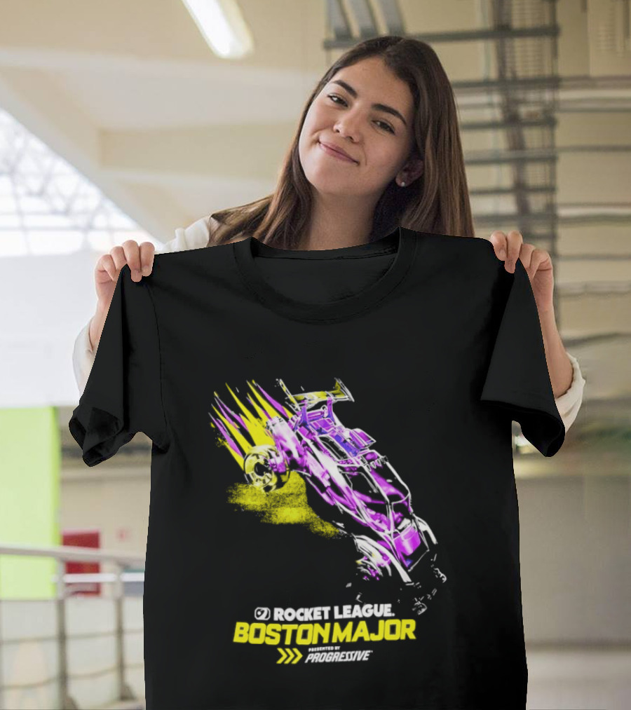 Rocket League Boston Major 2023 Presented By Progressive Colorful Car T-Shirt