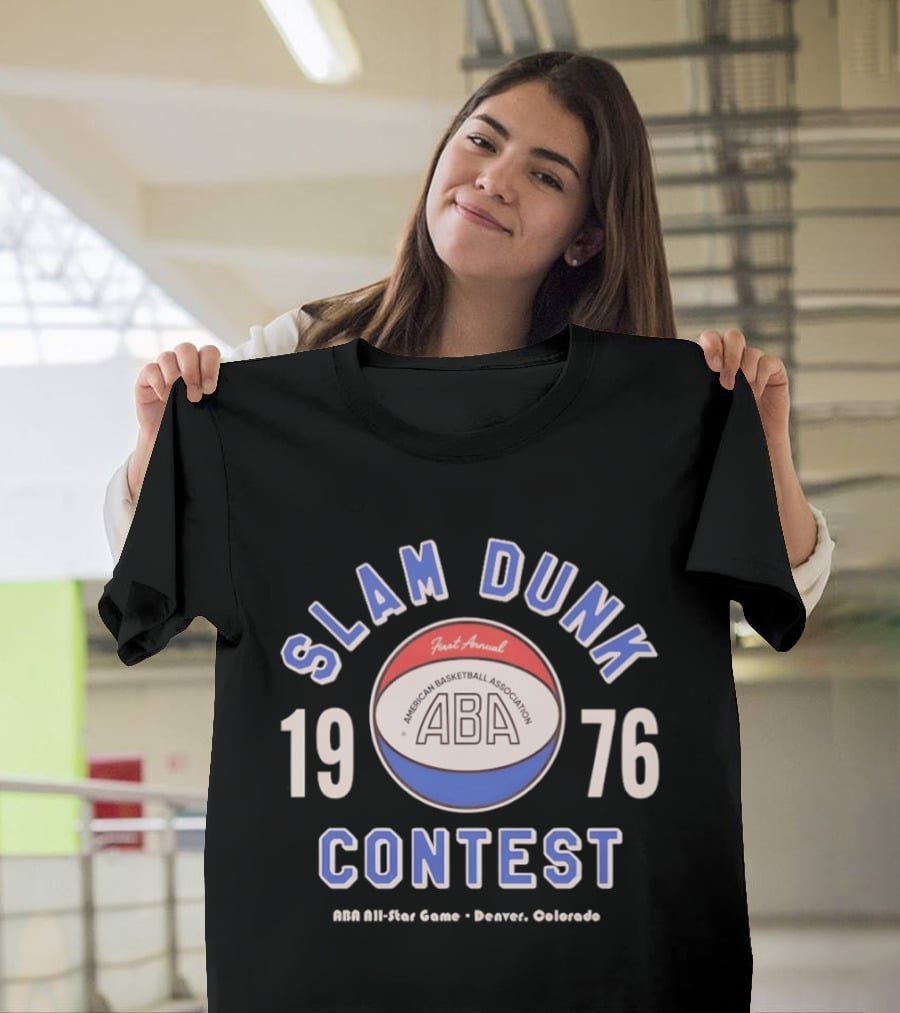 First Annual ABA Slam Dunk Contest 1976 All Star Game Denver Colorado T-Shirt