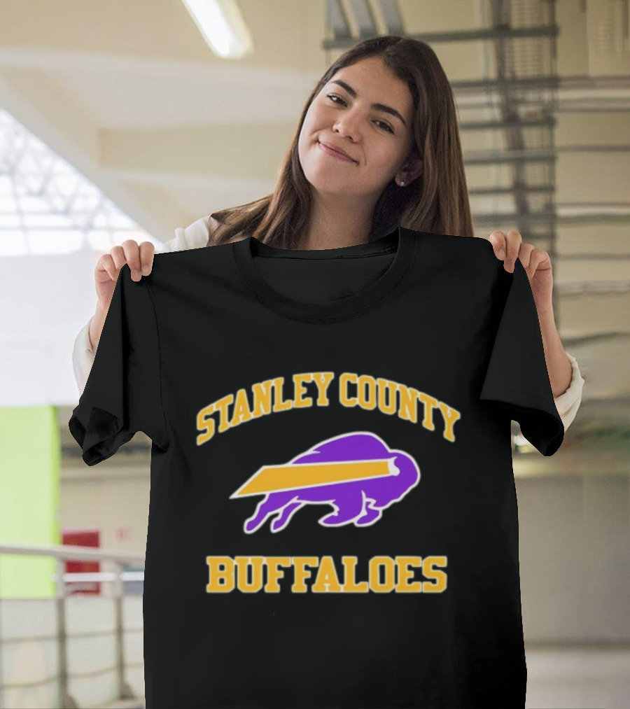 Stanley County Buffaloes Purple And Gold T-Shirt