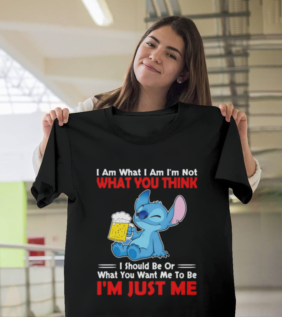 Stitch I Am What I Am I'm Not What You Think I'm Just Me T-Shirt