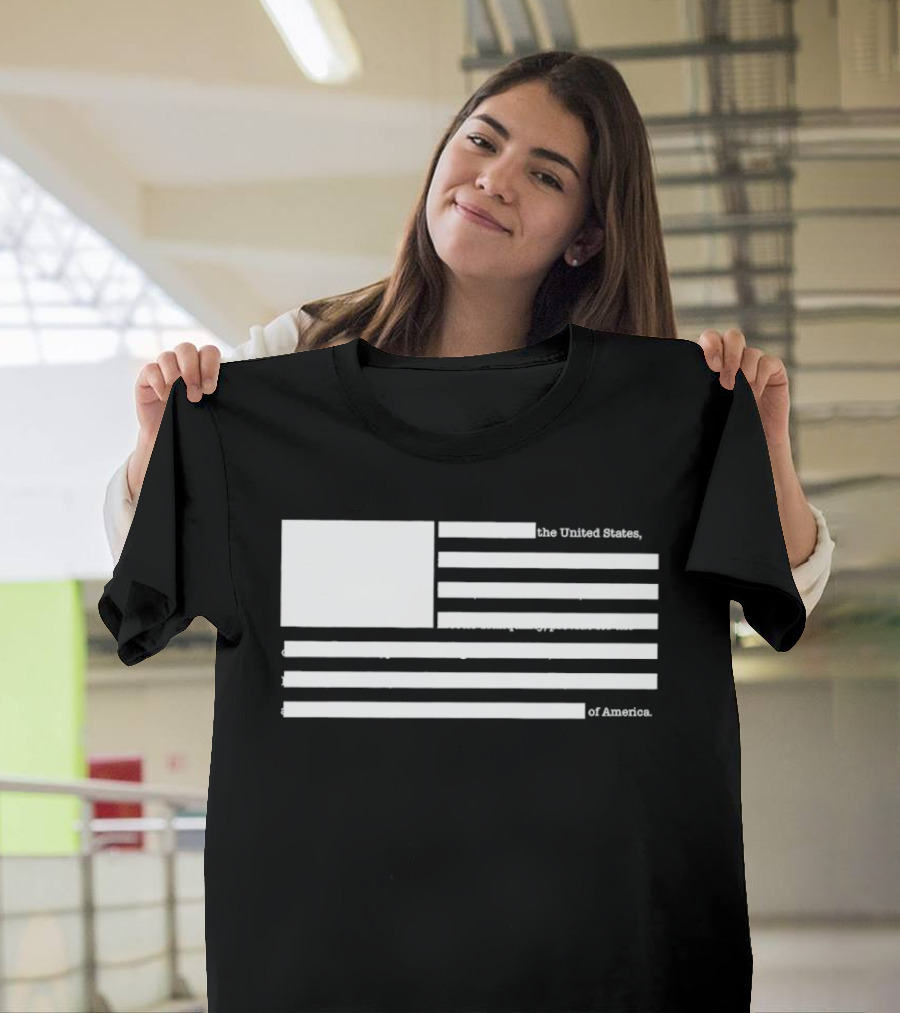 United States Declaration Of Independence Flag T-Shirt