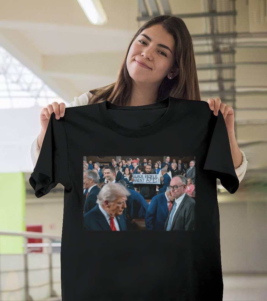 Trump Event Protest Sign Black People Aren't APES T-Shirt