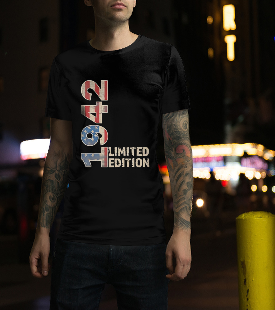 USA 1942 Limited Edition American Flag T-Shirt