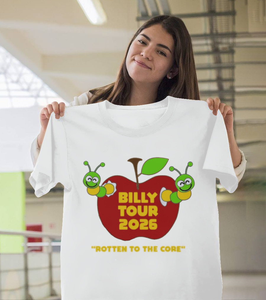 Billy Tour 2026 Rotten To The Core Apple Worms T-Shirt