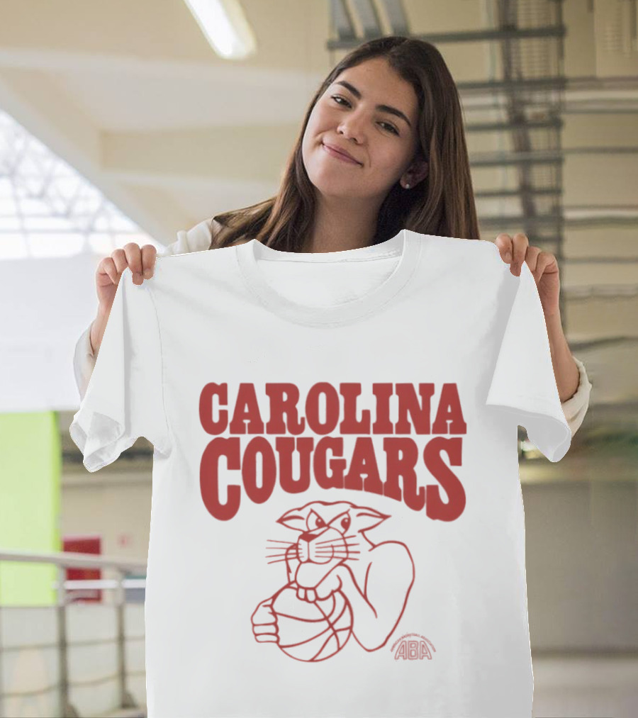 Carolina Cougars ABA Basketball Team Retro Cougar T-Shirt