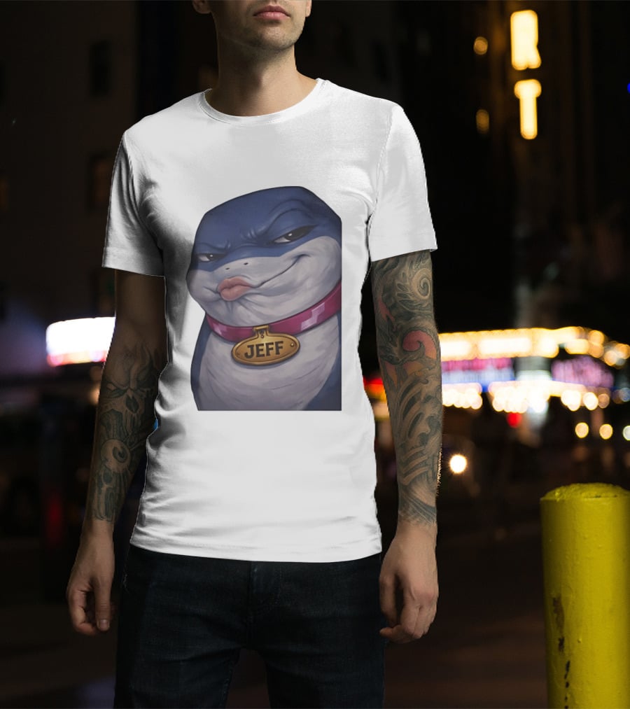 Jeff The Landshark Marvel Character With Dog Tag And Collar T-Shirt