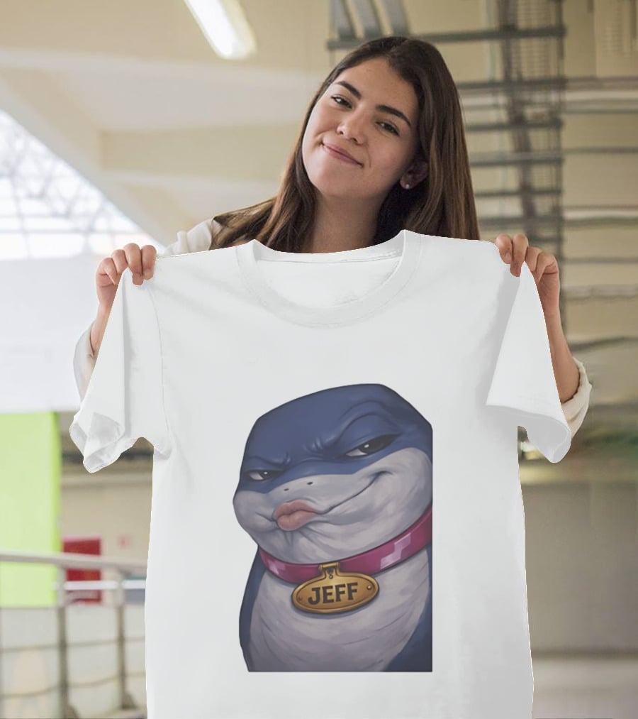 Jeff The Landshark Marvel Character With Dog Tag And Collar T-Shirt