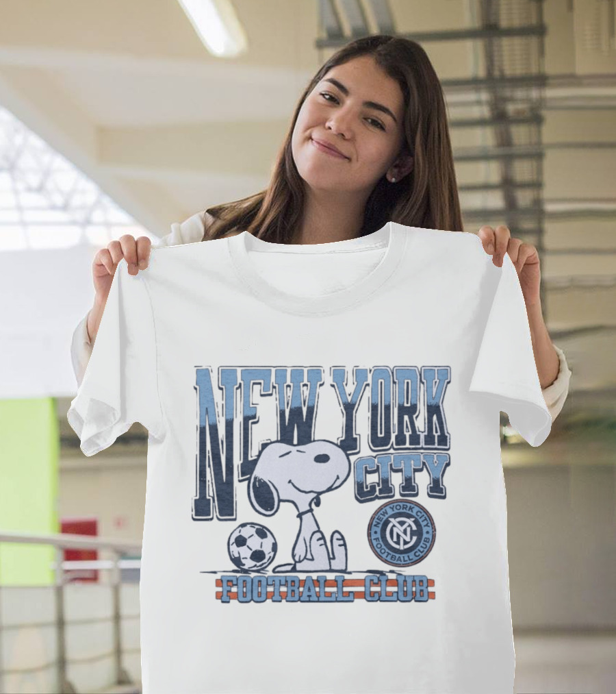 Peanuts Snoopy New York City Football Club Soccer Collaboration T-Shirt