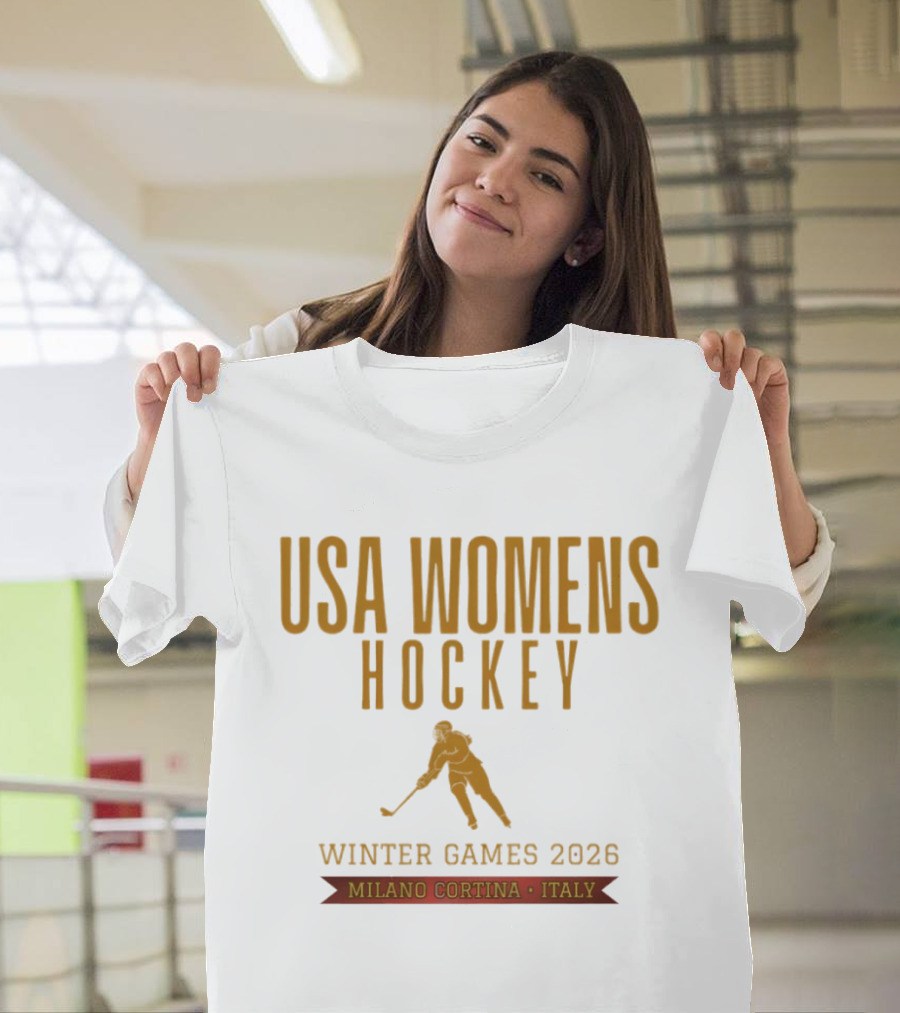 USA Womens Hockey Winter Games 2026 Milano Cortina Italy T-Shirt