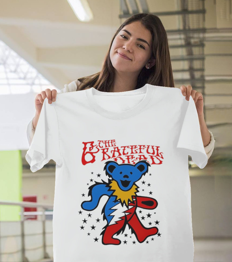 Grateful Dead Dancing Bear Stars Jordan Betts Handyman T-Shirt