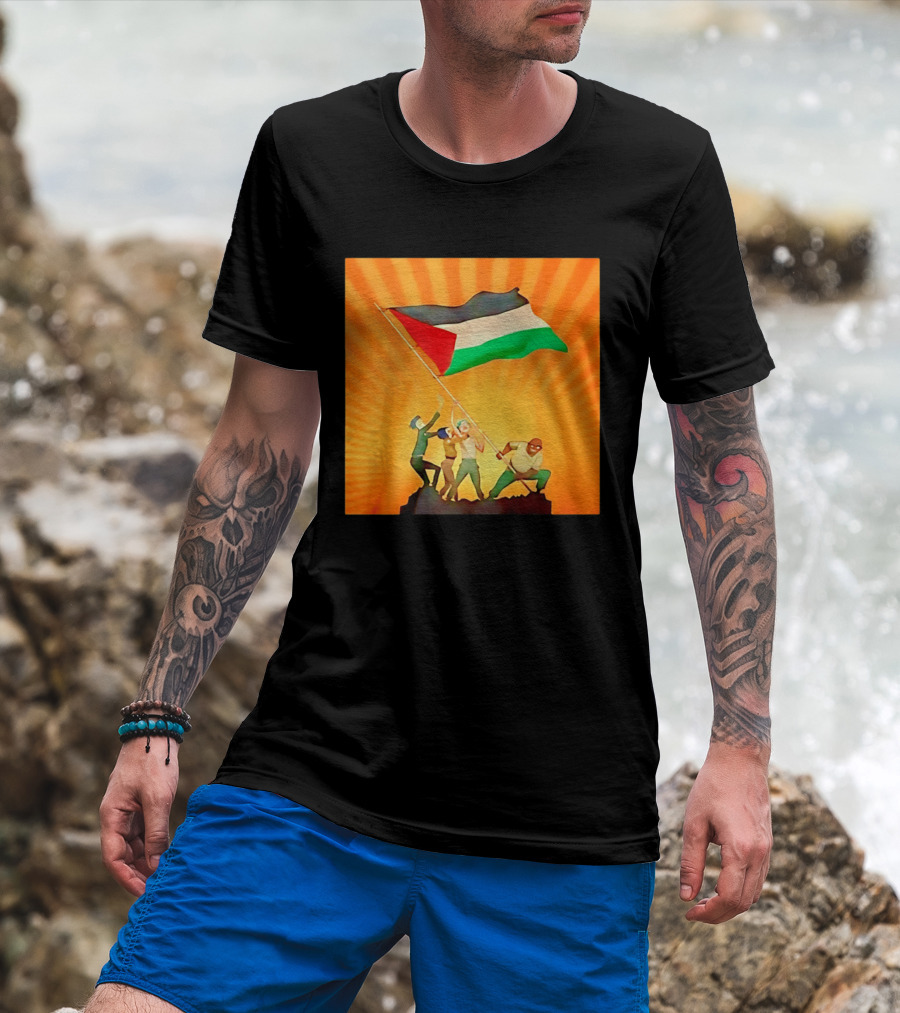Gorillaz X Together For Palestine Flag Raising T-Shirt