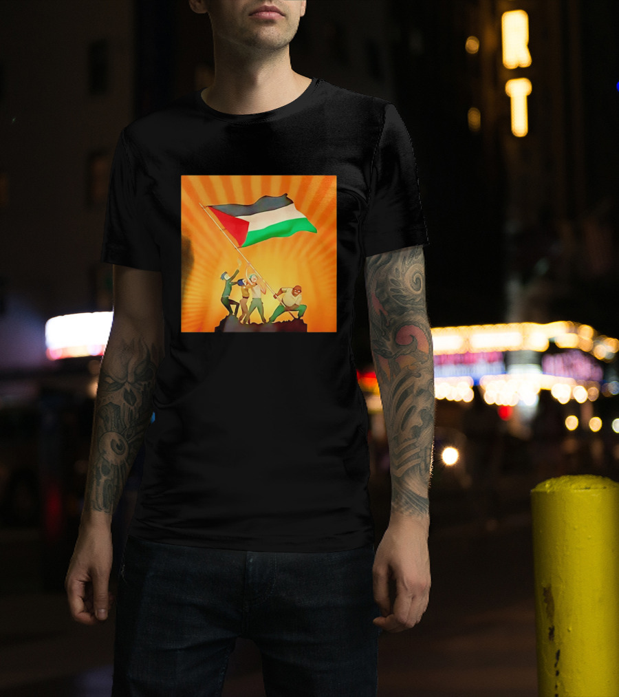 Gorillaz X Together For Palestine Flag Raising T-Shirt