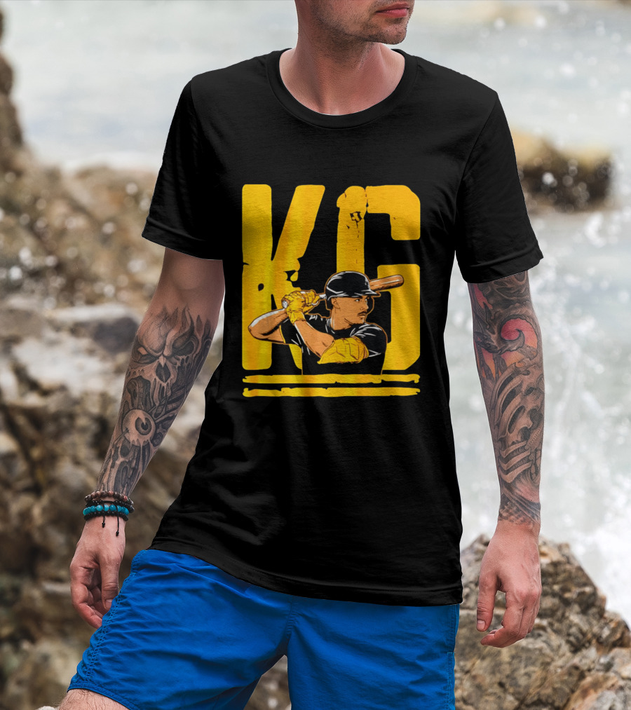 KG Konnor Griffin Pittsburgh Pirates Baseball Batter Cartoon T-Shirt