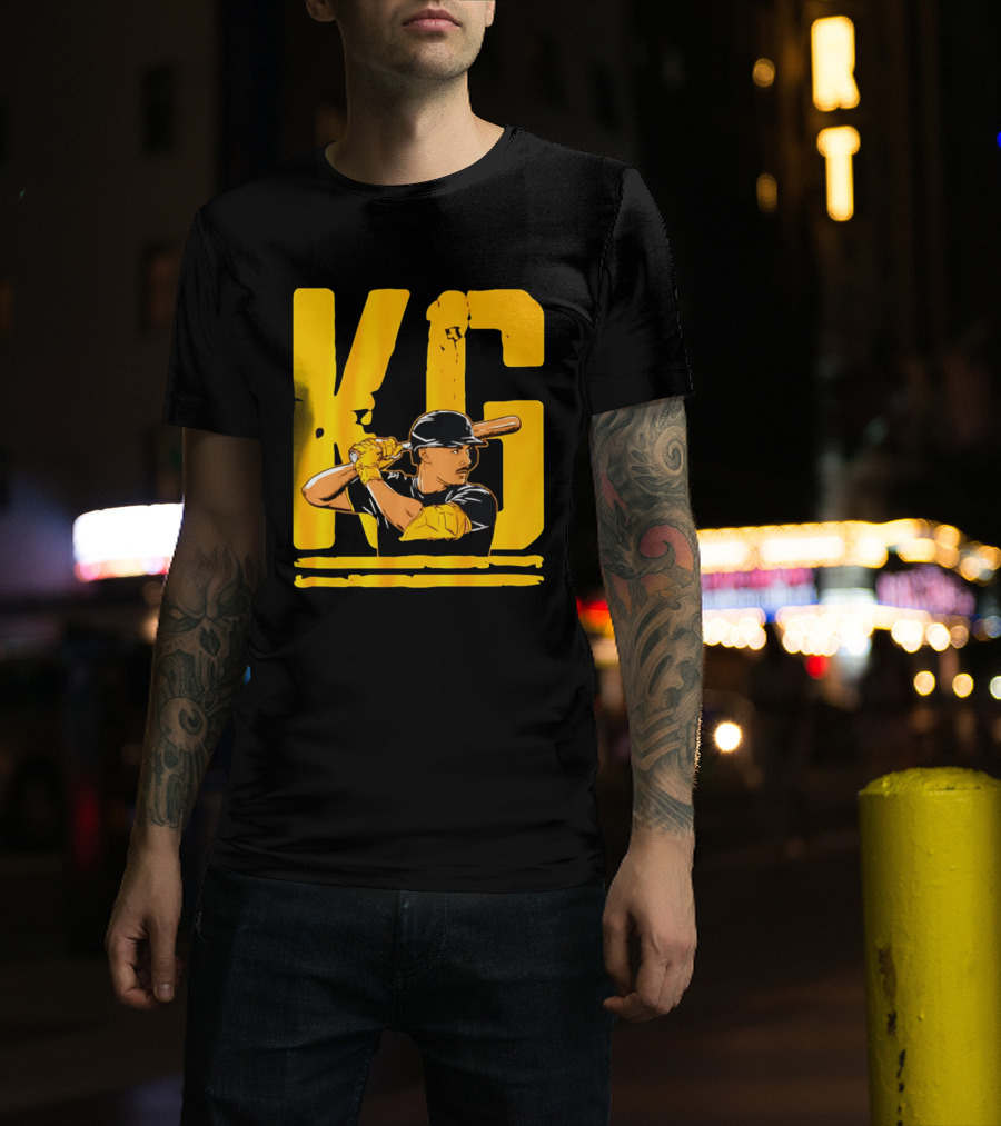 KG Konnor Griffin Pittsburgh Pirates Baseball Batter Cartoon T-Shirt