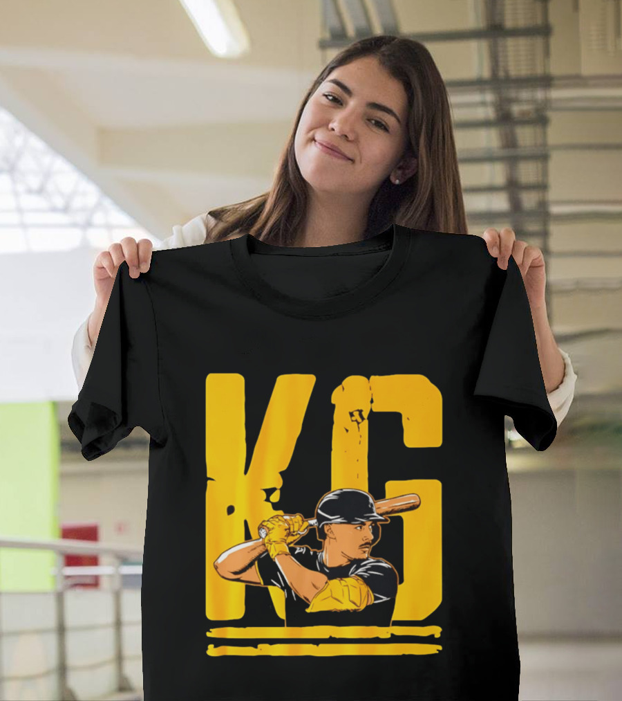 KG Konnor Griffin Pittsburgh Pirates Baseball Batter Cartoon T-Shirt