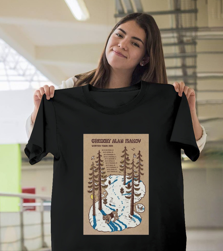 Gregory Alan Isakov Winter Tour 2026 New Orleans To Chicago Dates And Locations T-Shirt