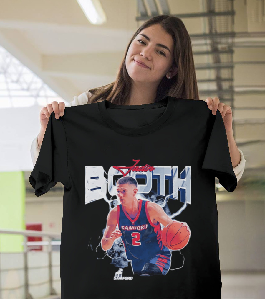 Jadin Booth Samford Basketball Number 2 NCAA '26 T-Shirt