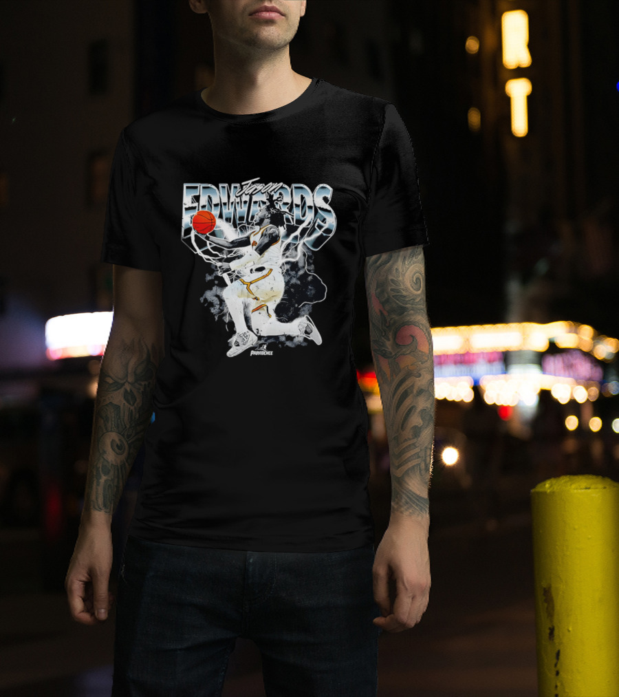 Jason Edwards Providence Basketball NCAA '26 Dunking Action T-Shirt