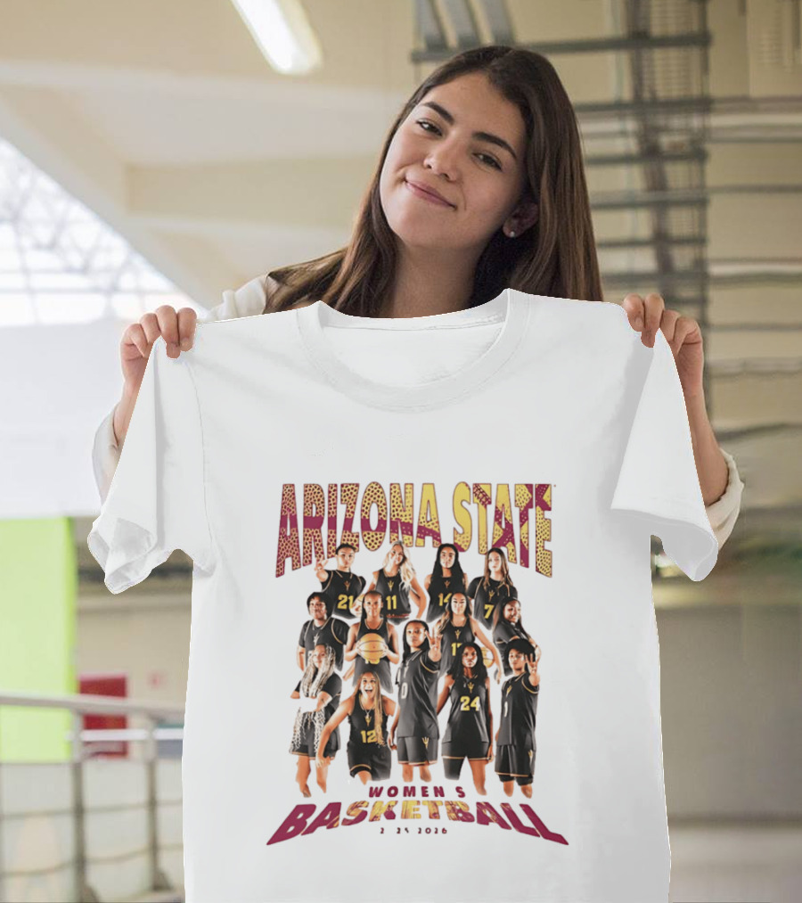 Arizona State Women's Basketball Team Collage 2025 2026 T-Shirt