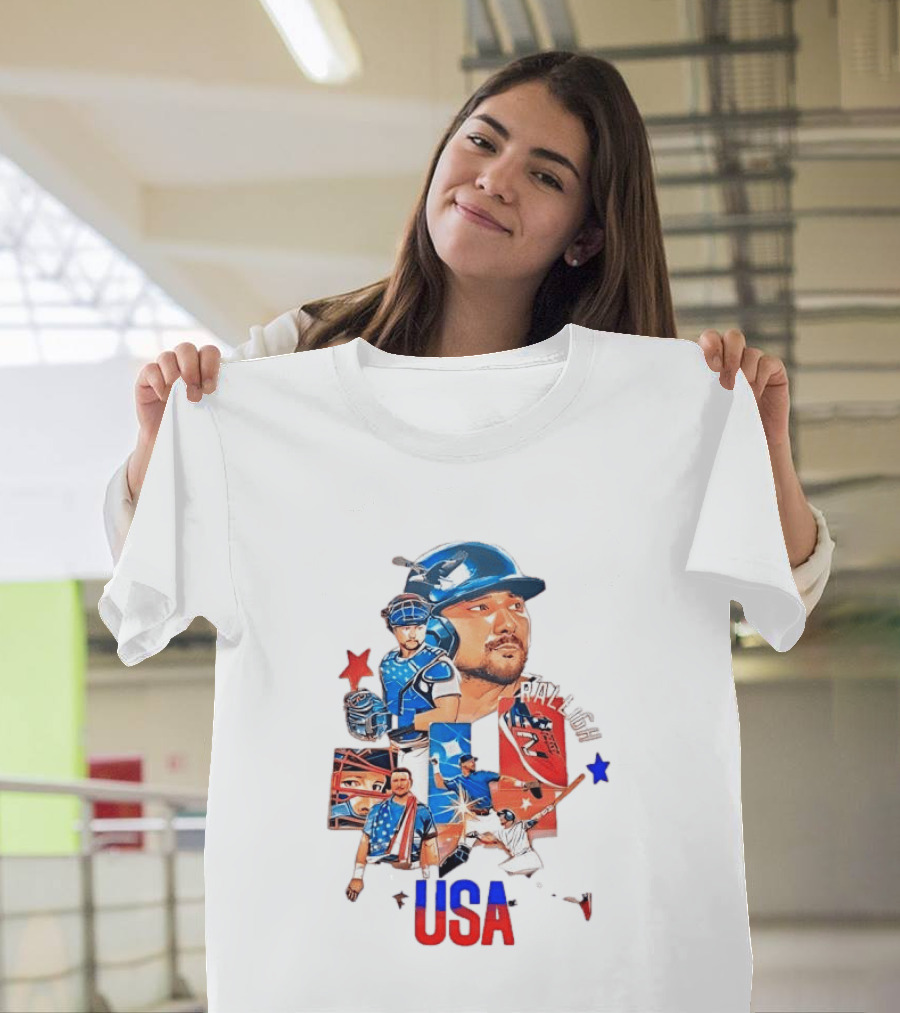 Cal Raleigh USA Baseball Tokyo Collage T-Shirt