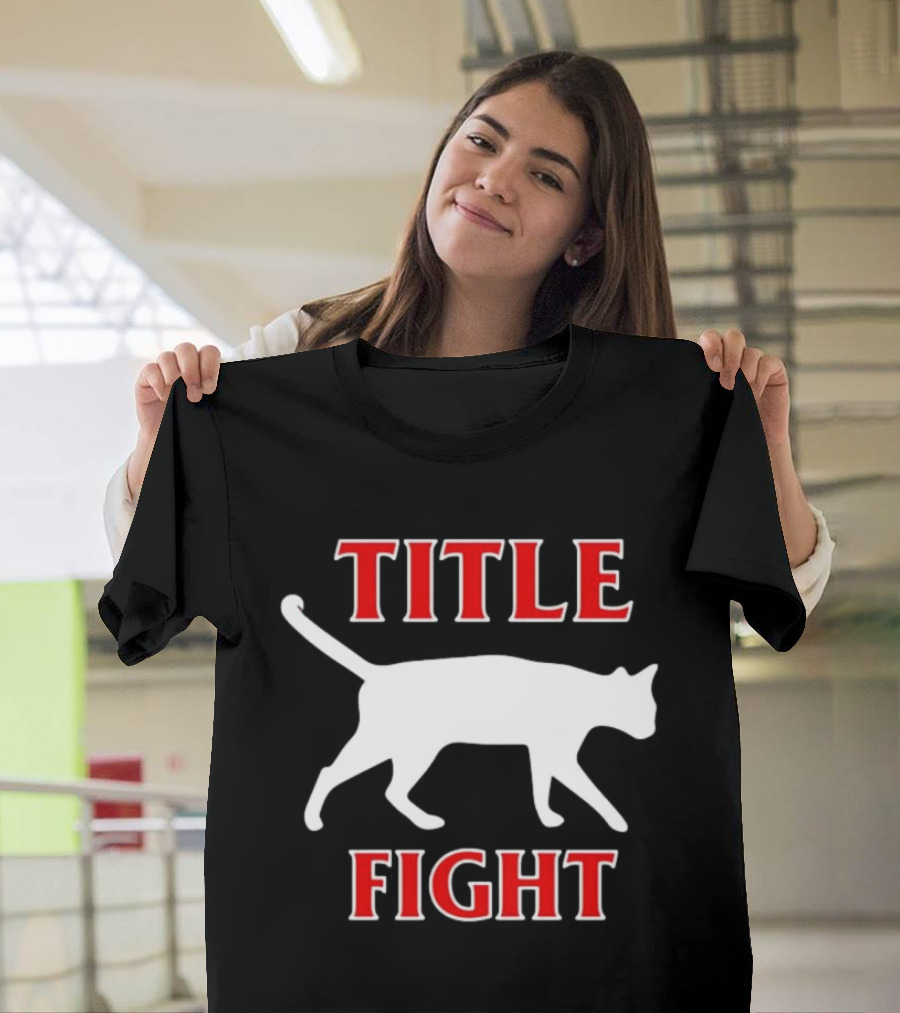 Title Fight Cat Silhouette Bold Red T-Shirt