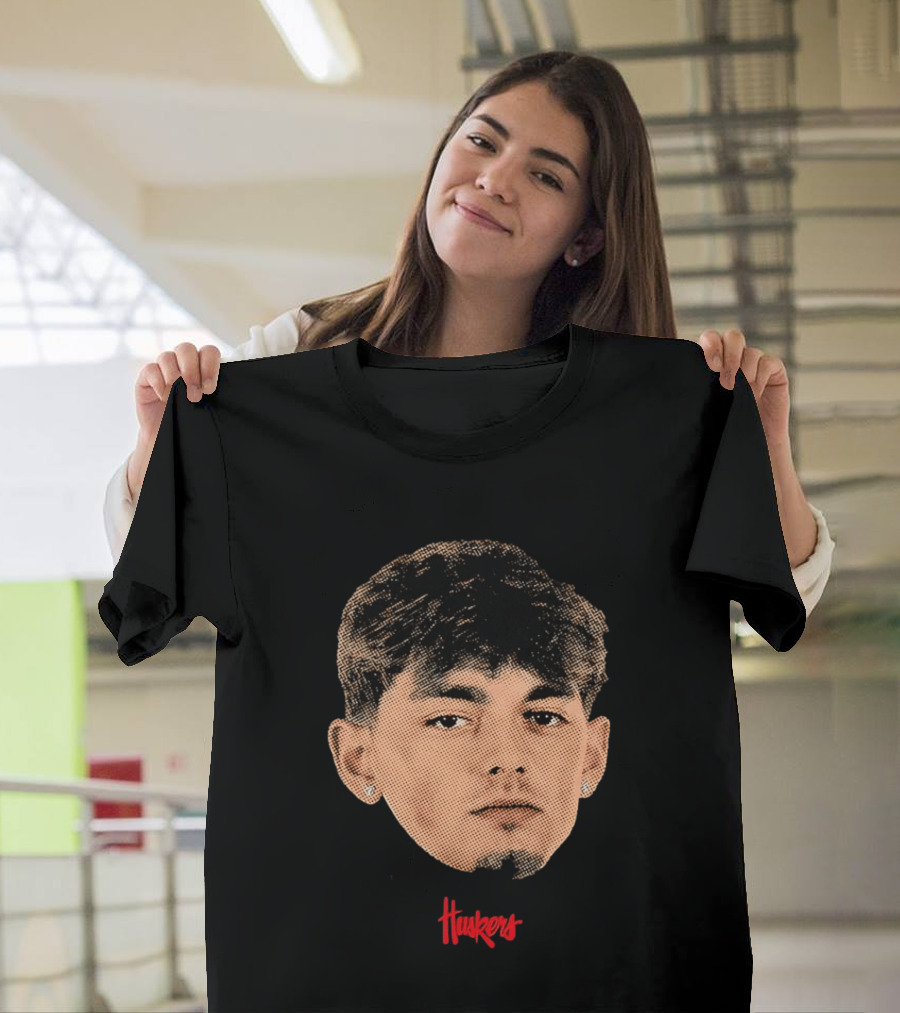 Connor Essegian Huskers Big Head Nebraska Cornhuskers T-Shirt