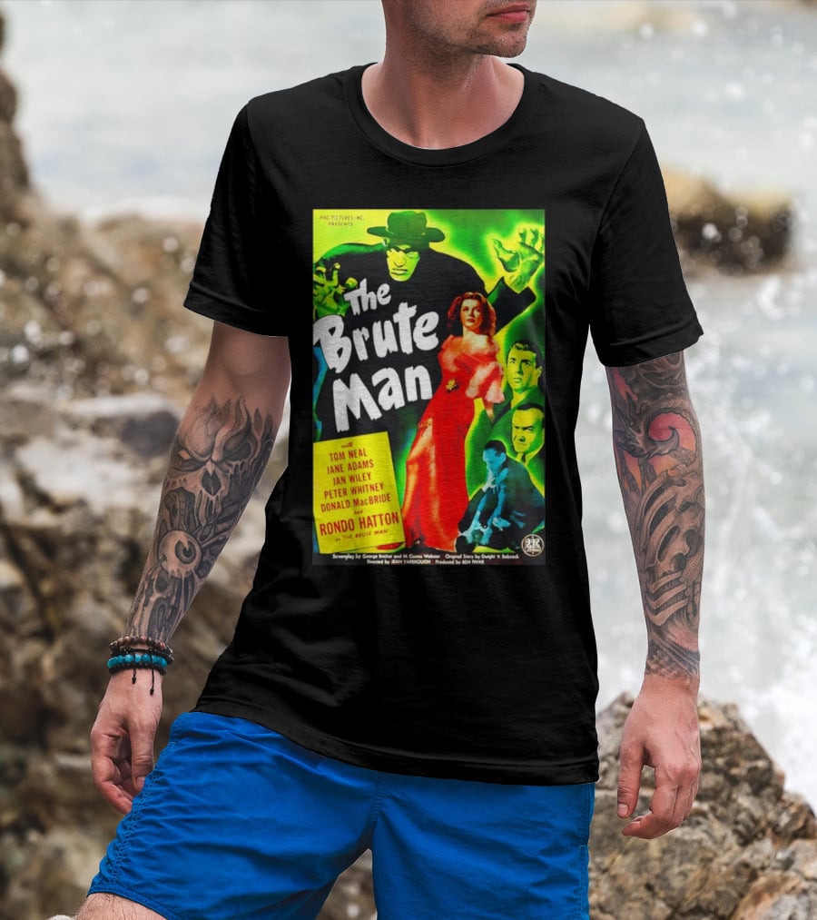 The Brute Man Rondo Hatton Tom Neal Jane Adams Jan Wiley Classic Horror Film T-Shirt